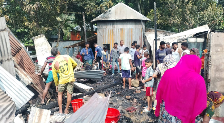 আগুনে সর্বস্ব হারিয়ে পাগলপ্রায় দুই কৃষক, অর্ধকোটি টাকার ক্ষতি