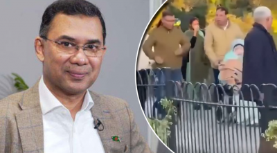 লন্ডনে মাকে নিয়ে পার্কে ঘুরলেন তারেক রহমান