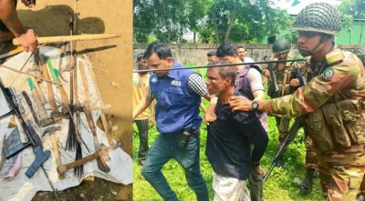 মৌলভীবাজারে যৌথবাহিনীর অভিযানে অস্ত্রসহ গ্রেপ্তার ৩