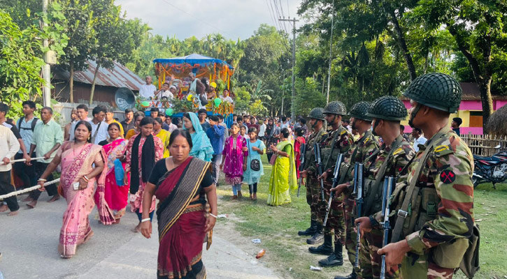 কড়া নিরাপত্তায় পঞ্চগড়ে জগন্নাথ দেবের রথযাত্রা সম্পন্ন