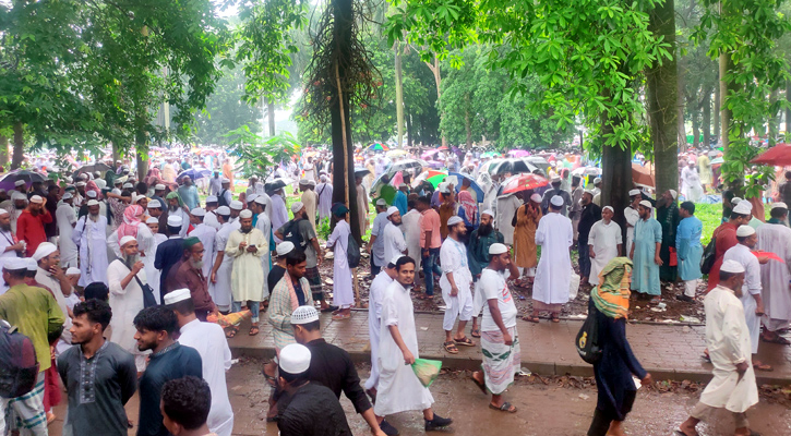 বৃষ্টি উপেক্ষা করে ইসলামী আন্দোলনের সমাবেশে নেতা-কর্মীদের ঢল