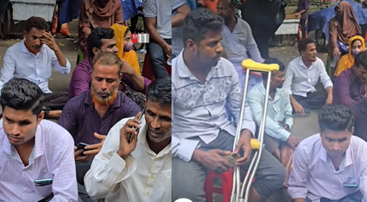 জুলাই ঘোষণাপত্রের দাবিতে প্রায় ৬ ঘণ্টা ‘অরুণোদয় গেটে’ অবস্থান আহতদের