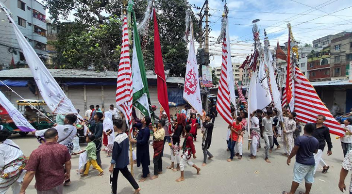 কারবালা স্মরণে মিরপুরে তাজিয়া মিছিল