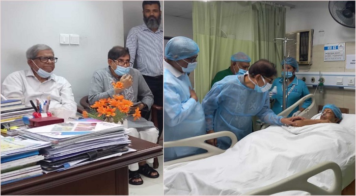 ফরিদা পারভীনকে দেখতে হাসপাতালে গেলেন মির্জা ফখরুল
