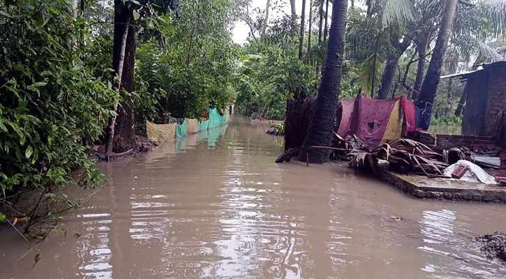 ভোলায় ৬ দিনের টানা বৃষ্টিতে ২০ গ্রাম প্লাবিত