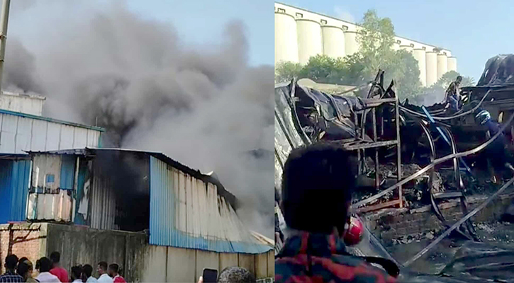 ৩ ঘণ্টা পর নিয়ন্ত্রণে কর্ণফুলী ইপিজেডের ফোম কারখানার আগুন