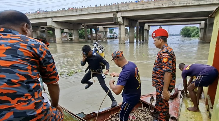 জুলাই গণঅভ্যুত্থান: হত্যার একবছর পর লাশ খুঁজতে তুরাগ নদে ডুবুরি দল