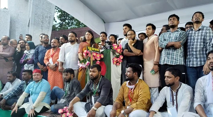 বিচার, সংস্কার ও নতুন সংবিধানের জন্য রাজপথে নেমেছি: নাহিদ