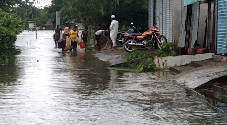 অতিরিক্ত জোয়ারে নিঝুম দ্বীপ প্লাবিত, ভেসে গেছে মাছের ঘের