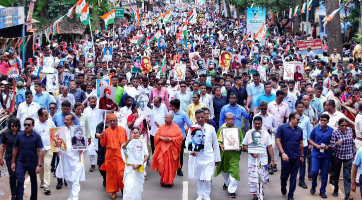বিজেপি গায়ের জোরে অত‍্যাচার করলে আমার লাশ পেরিয়ে যেতে হবে: মমতা