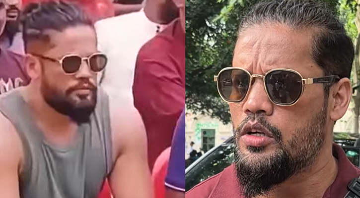গোপালগঞ্জে এনসিপির সমাবেশে থাকা কে এই ‘আয়রনম্যান’?