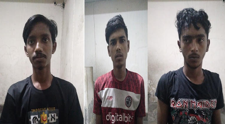 সবুজবাগে ৩ ছিনতাইকারীকে হাতেনাতে আটক