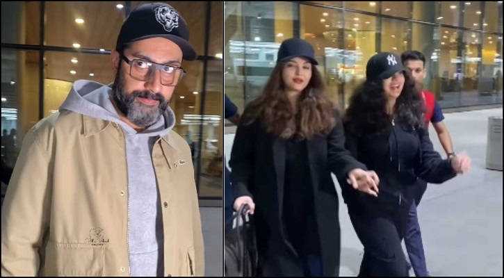 এবার মেয়ের সঙ্গে দেখা গেল ঐশ্বরিয়া-অভিষেককে