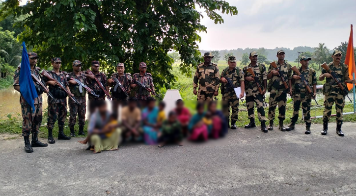 নালিতাবাড়ীতে ১০ বাংলাদেশিকে হস্তান্তর করল বিএসএফ