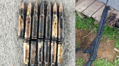 উখিয়া সীমান্তে খালে মিলল অস্ত্র -গুলি