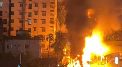 মহাখালীর ফিলিং স্টেশনে আগুন: দগ্ধ একজন জাতীয় বার্নে