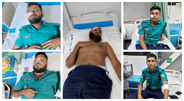 শিক্ষার্থীদের যমুনায় যেতে বাধা দেওয়ায় আট পুলিশ সদস্য আহত