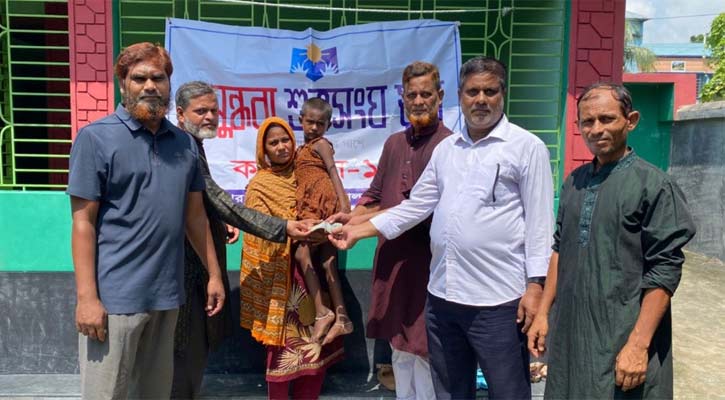 লালপুরে অসুস্থ শিশু সুরাইয়ার পাশে বসুন্ধরা শুভসংঘ