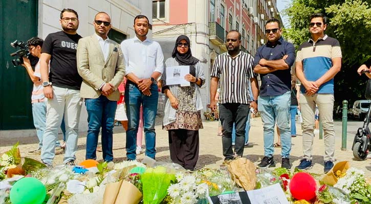 লিসবনে দুর্ঘটনায় নিহতদের কাজা দো বাংলাদেশের শ্রদ্ধা 