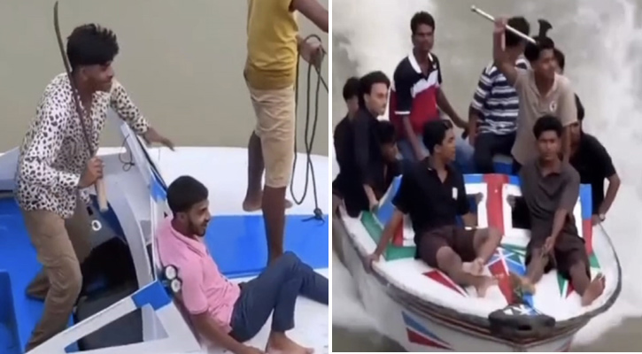 কুমার নদে ট্রলার-স্পিডবোটে প্রকাশ্যে কিশোর গ্যাংয়ের অস্ত্রের মহড়া