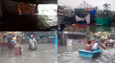টানা ভারী বৃষ্টিতে ডুবেছে কলকাতা, বিদ্যুৎস্পৃষ্ট হয়ে মৃত্যু ৫