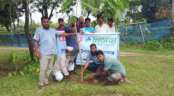 সুনামগঞ্জের দোয়ারাবাজারে বসুন্ধরা শুভসংঘের বৃক্ষরোপণ কর্মসূচি