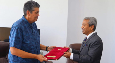 পালাউয়ের রাষ্ট্রপতির কাছে বাংলাদেশি দূতের পরিচয়পত্র পেশ