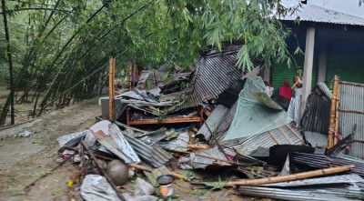 নীলফামারীতে টর্নেডোর আঘাত, বিধ্বস্ত ৫ শতাধিক ঘরবাড়ি 