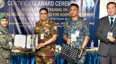 রাসায়নিক দুর্যোগ-দুর্ঘটনায় হাসপাতালসমূহের প্রস্তুতি শীর্ষক প্রশিক্ষণ সমাপ্ত