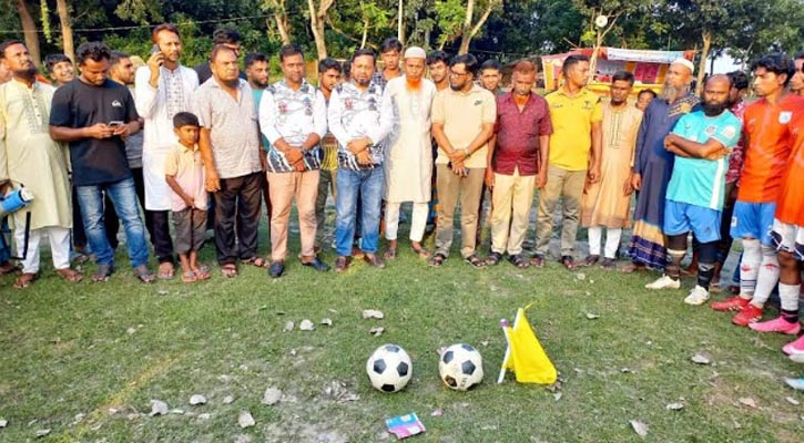 সালথায় আরাফাত রহমান কোকো স্মৃতি ফুটবল টুর্নামেন্টের উদ্বোধন
